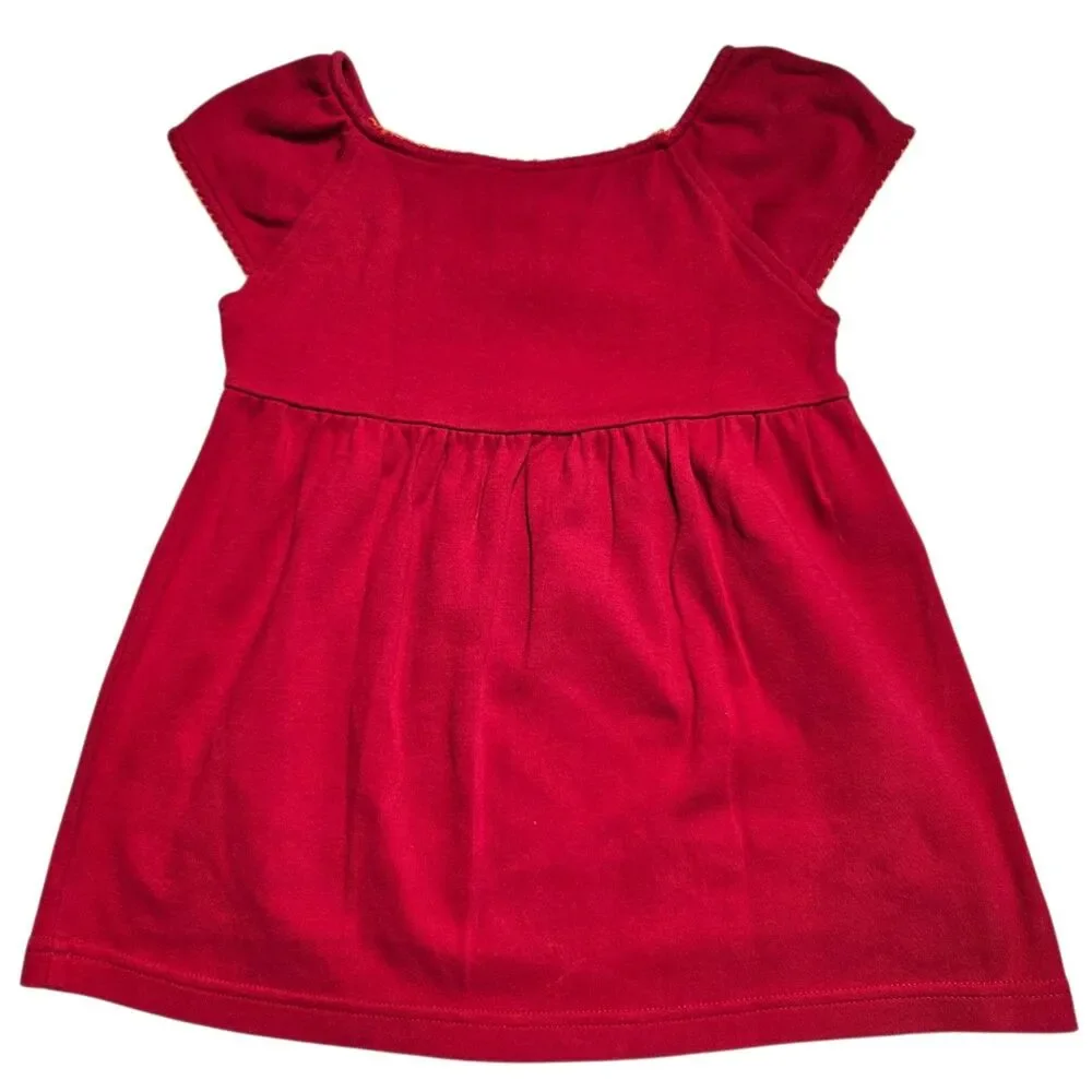 Vintage Gymboree Top Girls Size 5 Red Tunic La Playa Line Baby Doll Y2K NWT